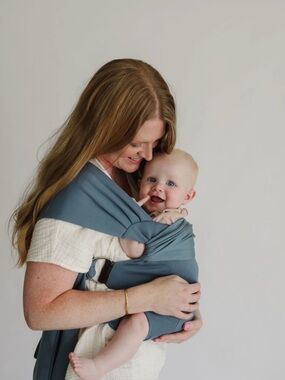 Baby Ring Sling Carrier - Brook Blue